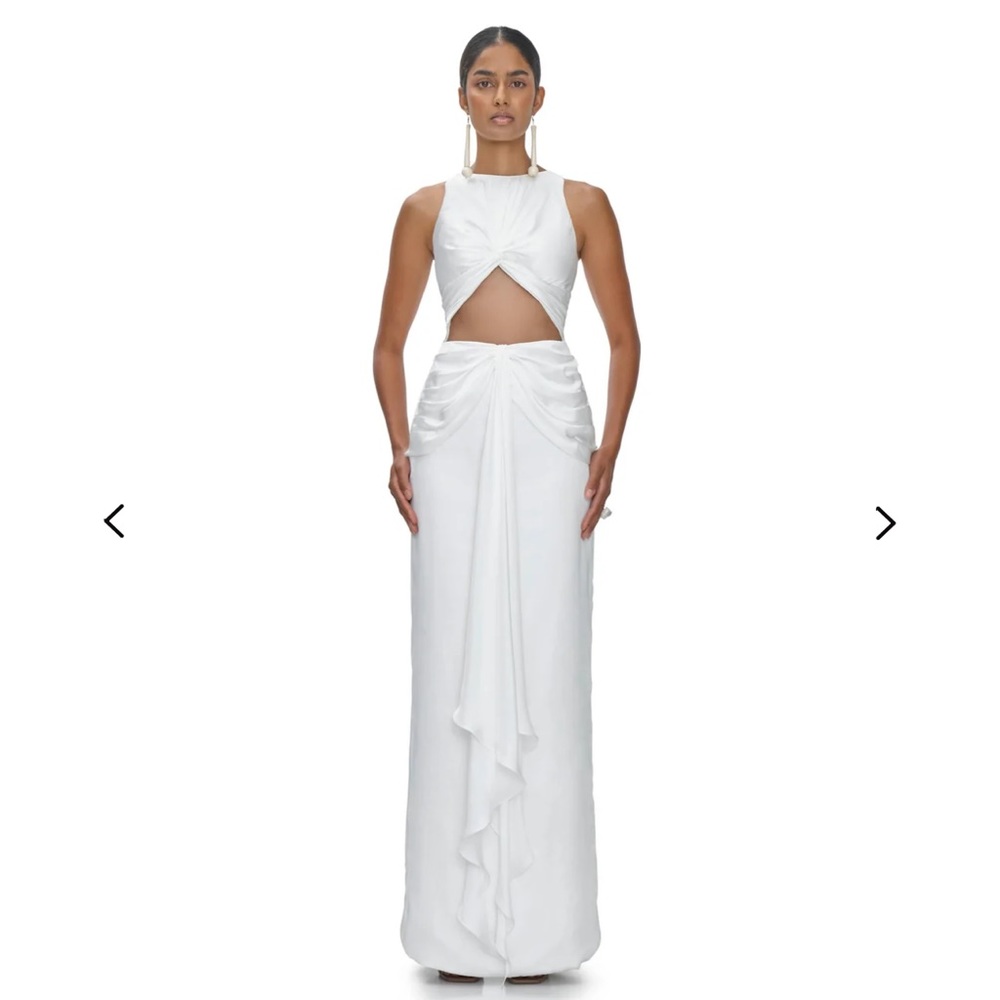 Andrea Iyamah Sia Ruched CutOut Maxi Dress